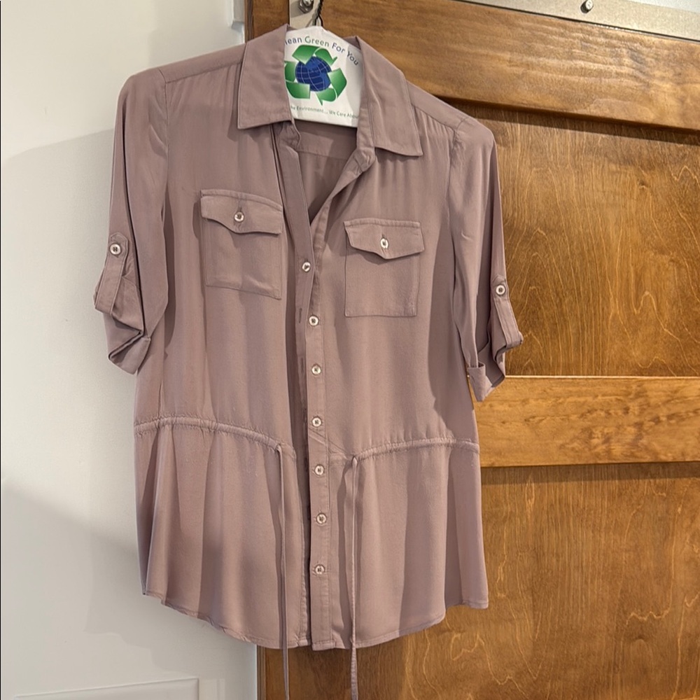 Unk Purple Pink Short Sleeve Button Down Shirt